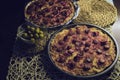 Bacon, sausage, oregano Ã¢â¬â¹Ã¢â¬â¹and cheese pizza with olives